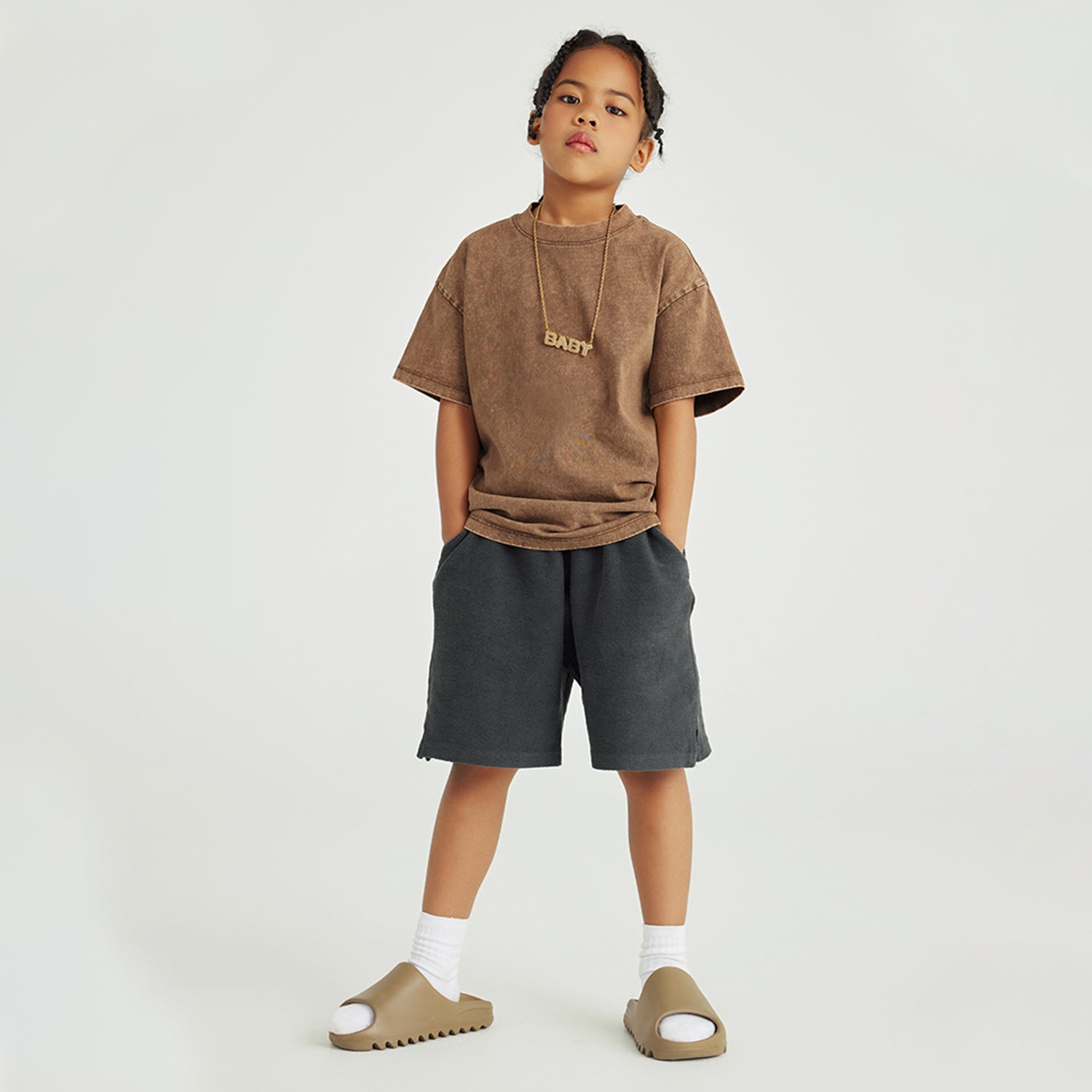 Streetwear Kids American Vintage Washed  100% Cotton T-Shirt